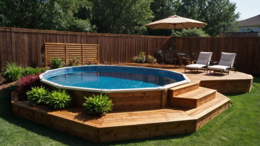 40 DIY Landscaping Ideas to Transform Your Above Ground Pool Area ...