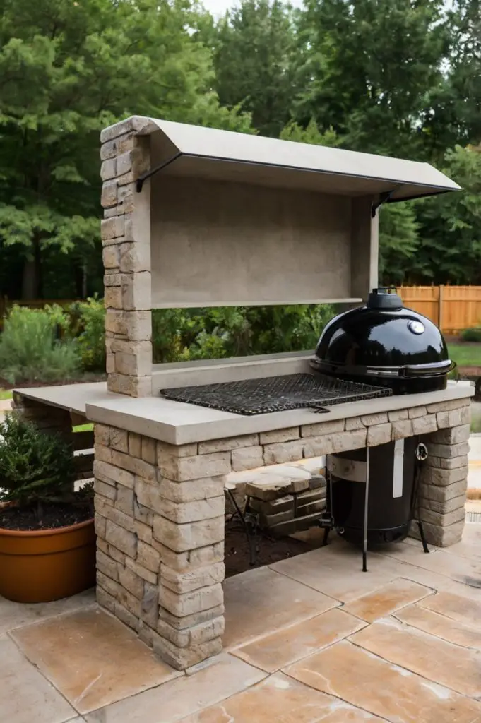 DIY Concrete Grill Station