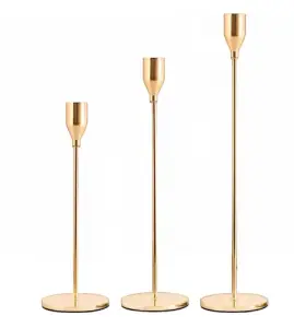 Elegant Gold Taper Candle Holders – Modern Minimalist Decor for Every Occasion