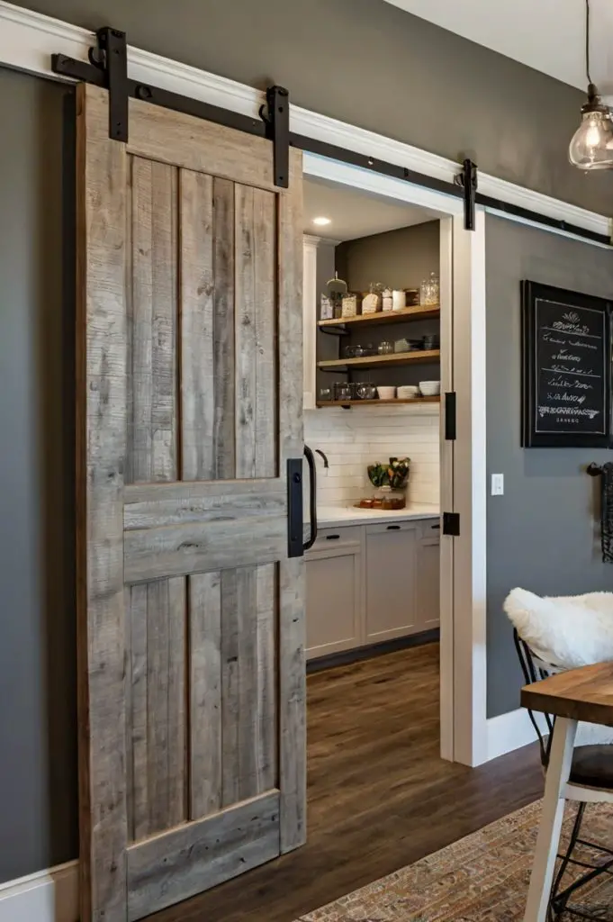 Sliding Barn Doors for Pantry Access