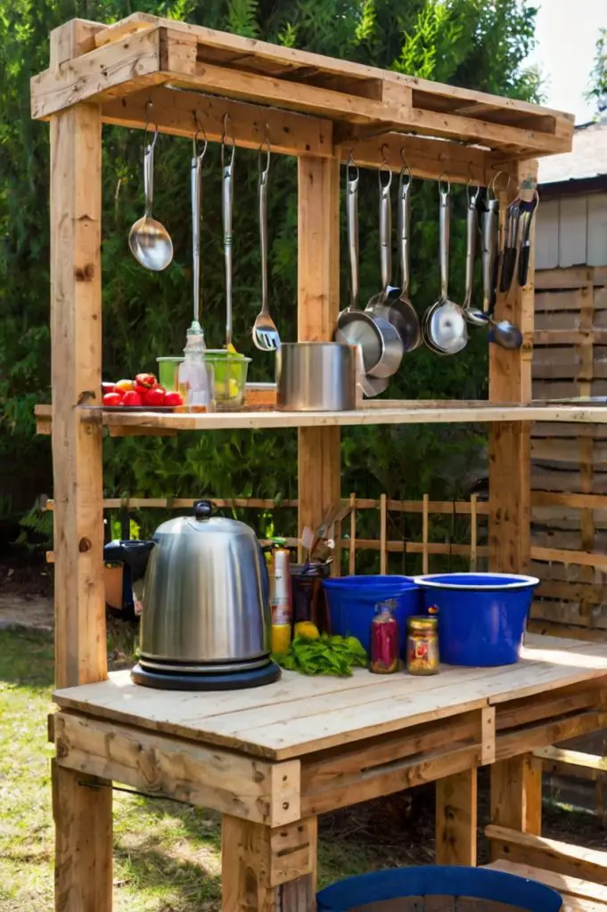 Use Pallets for a DIY Kitchen Structure