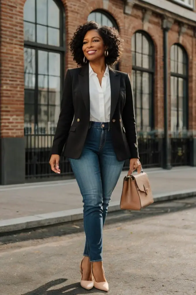 Classic Blazer with Jeans