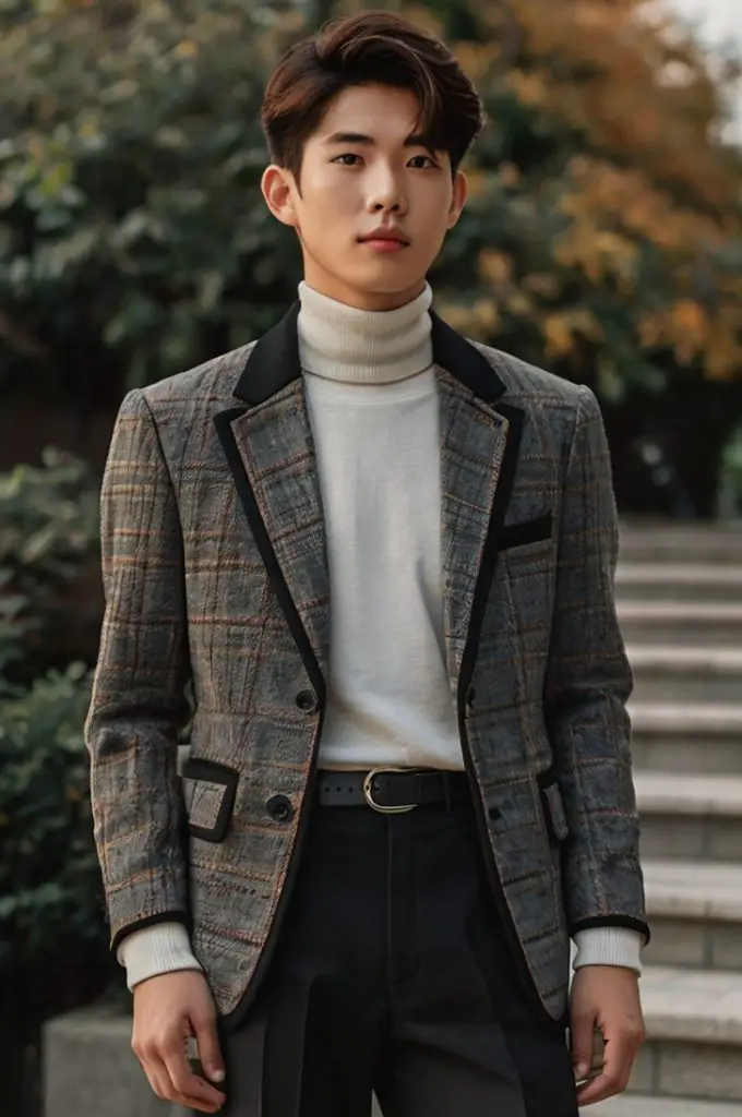 Classic Blazer with Turtleneck