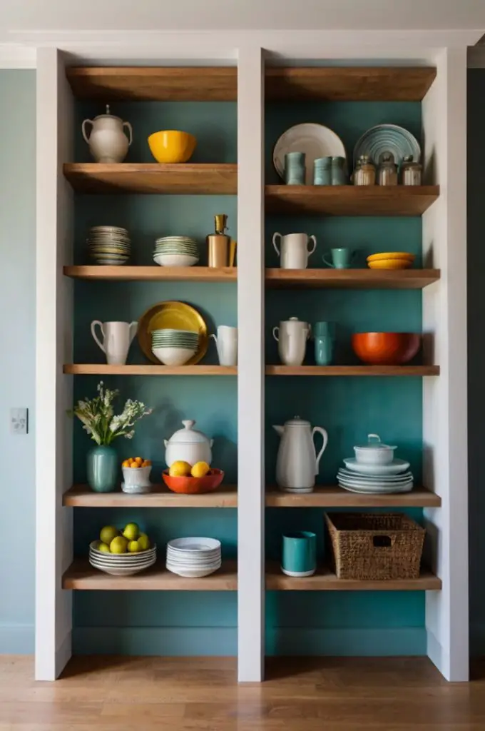 Color-Coordinated Shelves for a Stylish Display