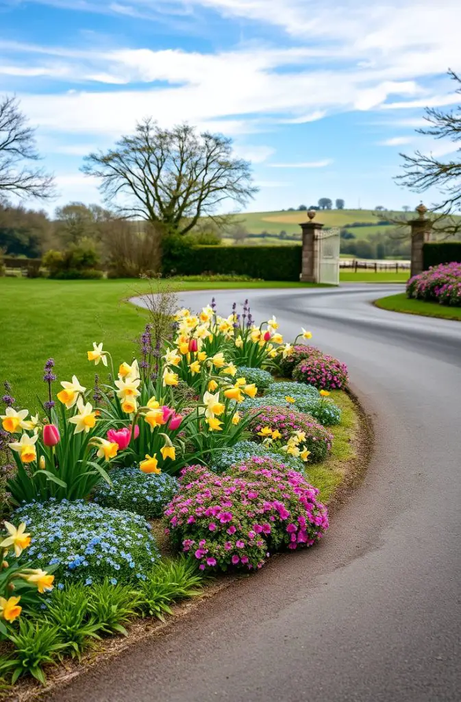 Create Flower Beds Along the Driveway