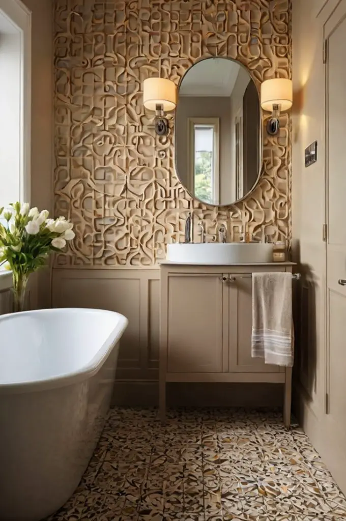 Create a Feature Wall with Beige Patterns