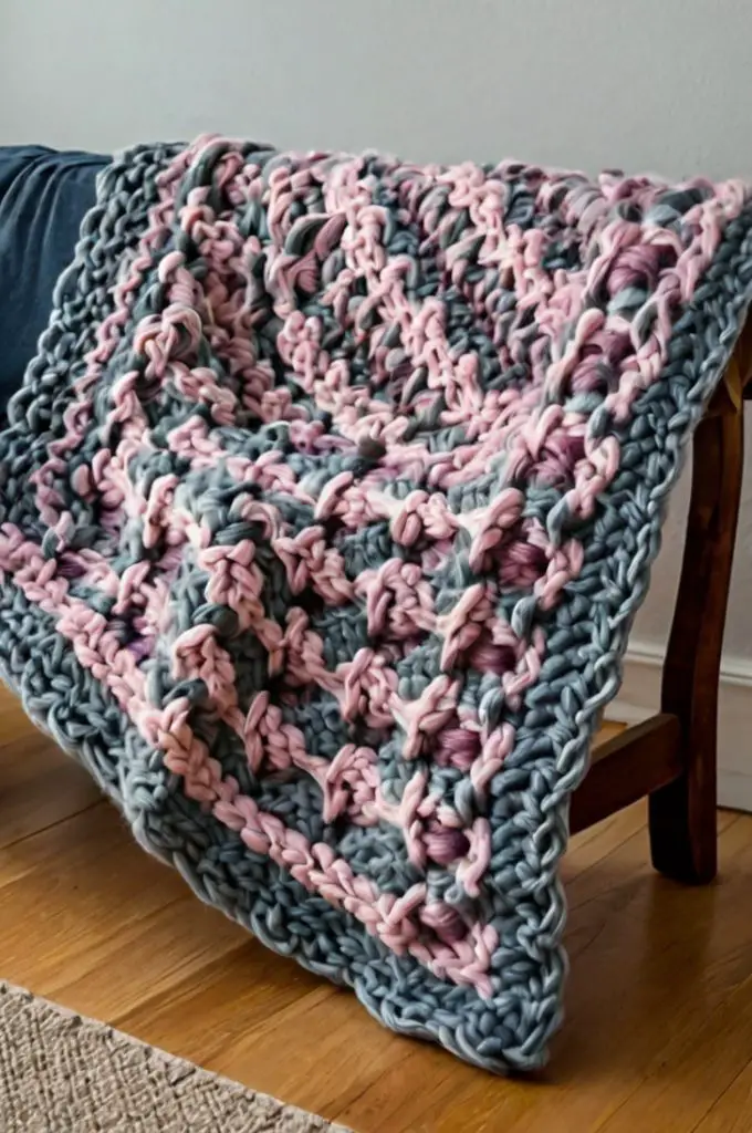 DIY Knitted Baby Blanket