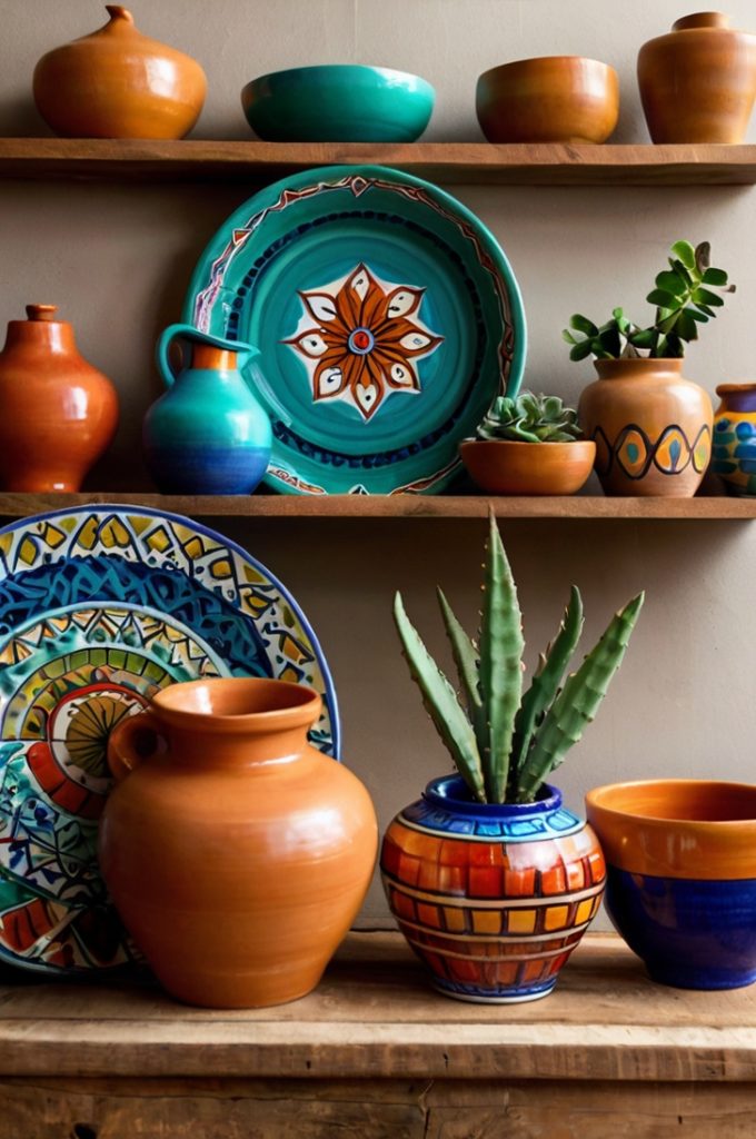 Display Pottery and Ceramics