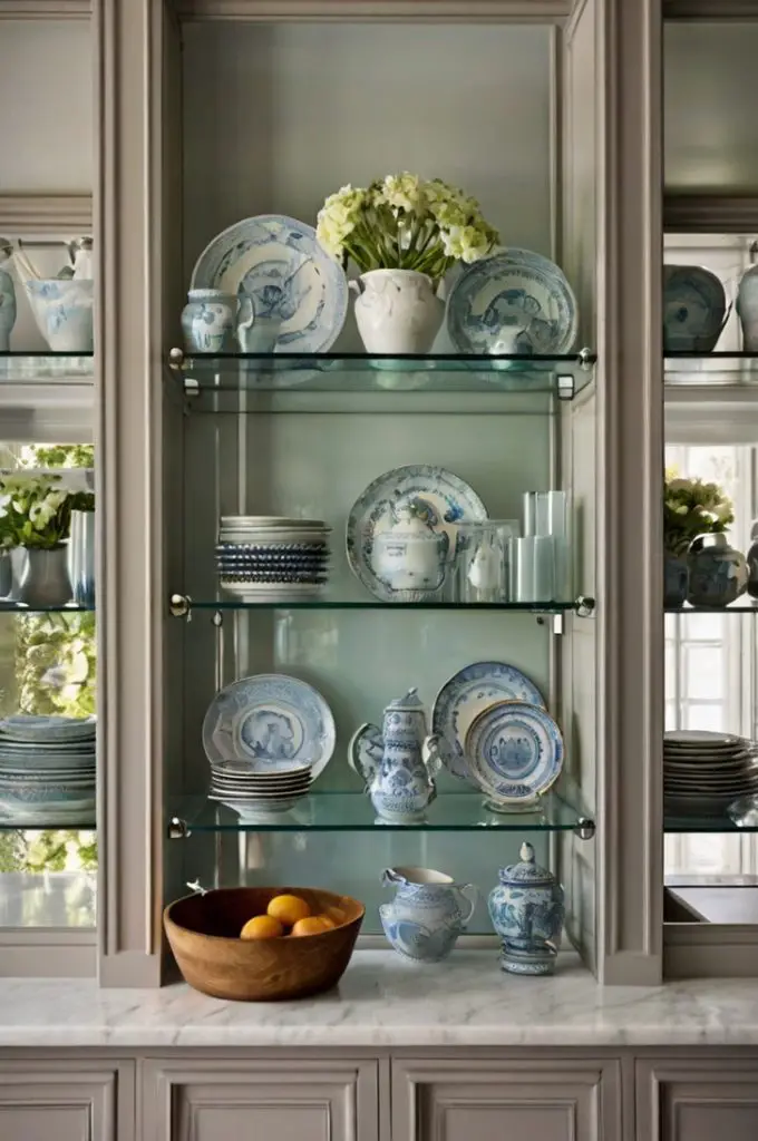 Glass Shelves for a Light and Airy Look