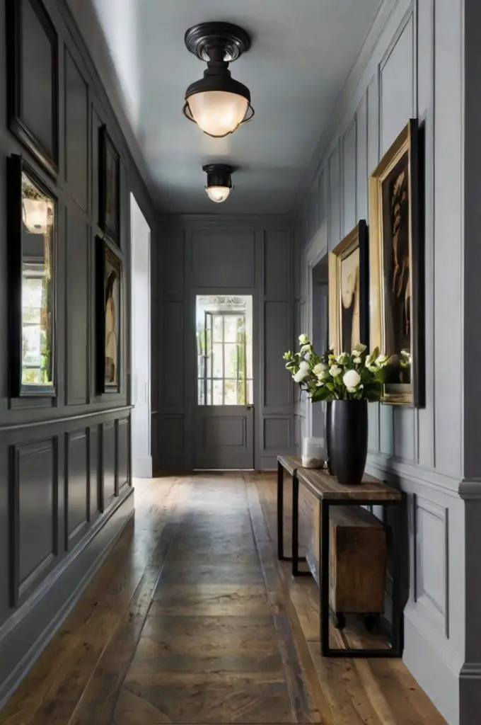 Gray Paneled Walls