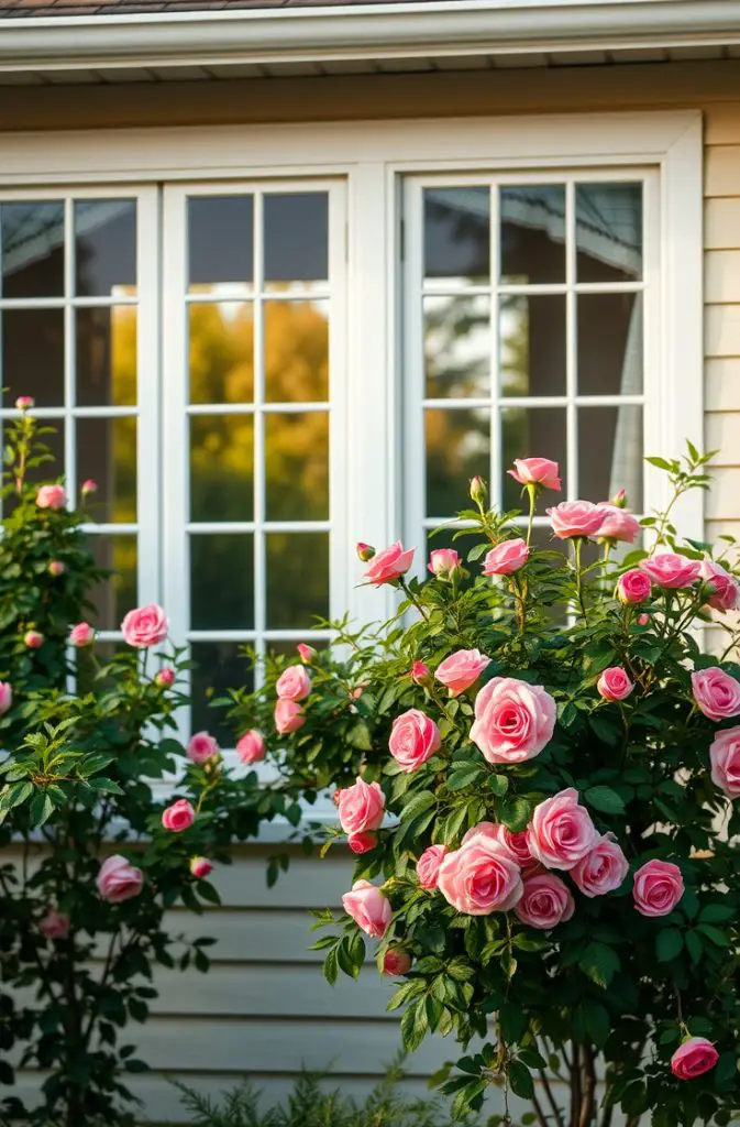 Highlight Windows with Rose Bushes