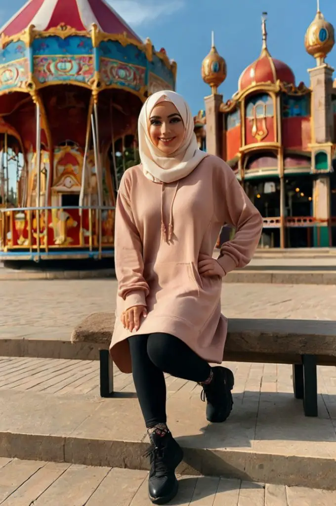 Hoodie Dress with Leggings