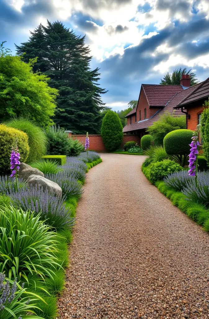 Incorporate Gravel Driveways With Green Borders