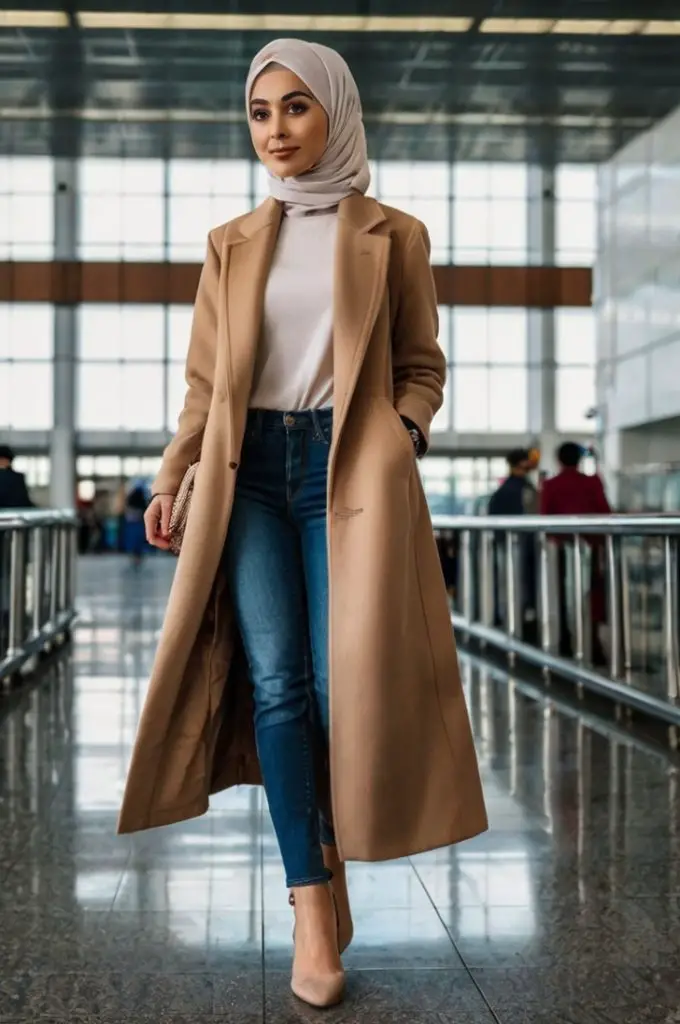 Long Coat with Skinny Jeans