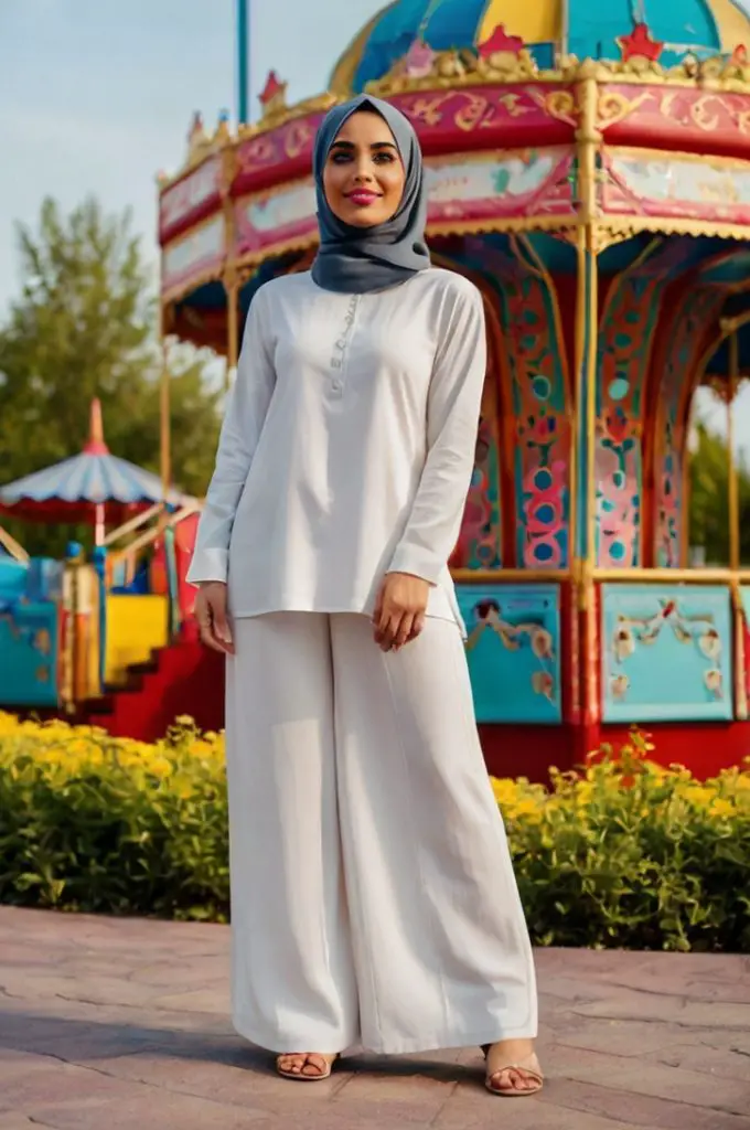 Loose-Fit Tunic with Wide-Leg Pants