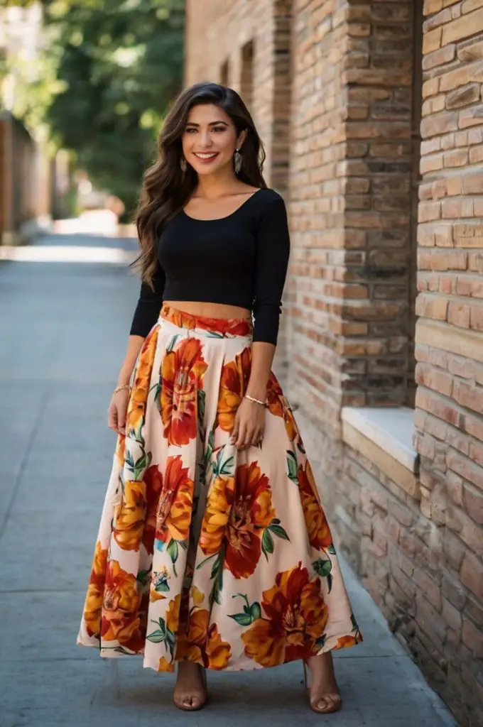 Maxi Skirts with Crop Tops