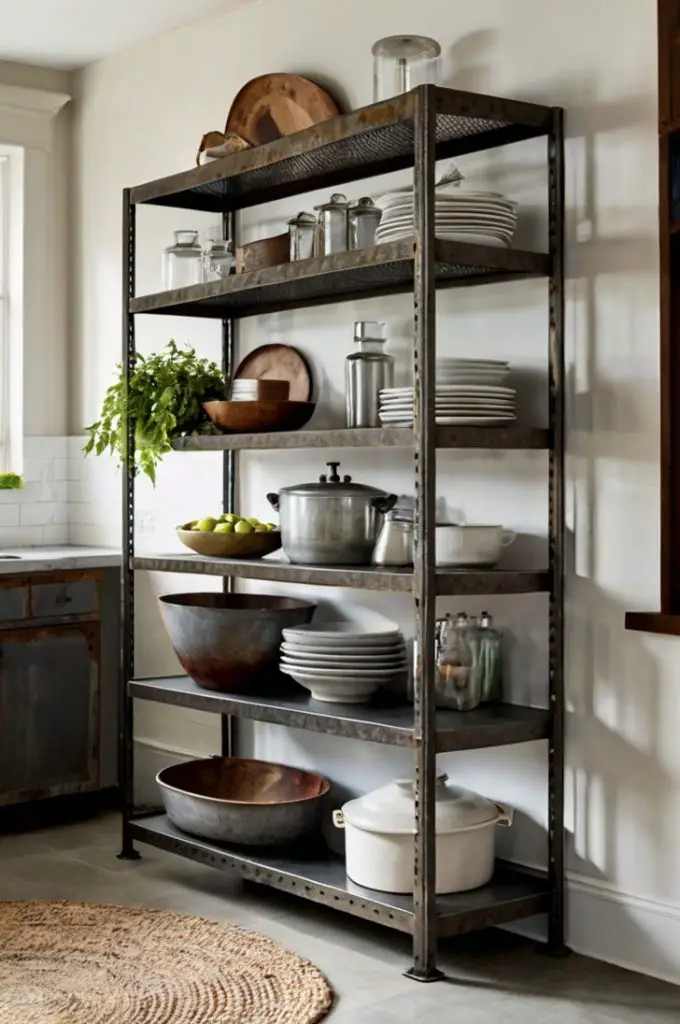 Metal Shelves for an Industrial Touch