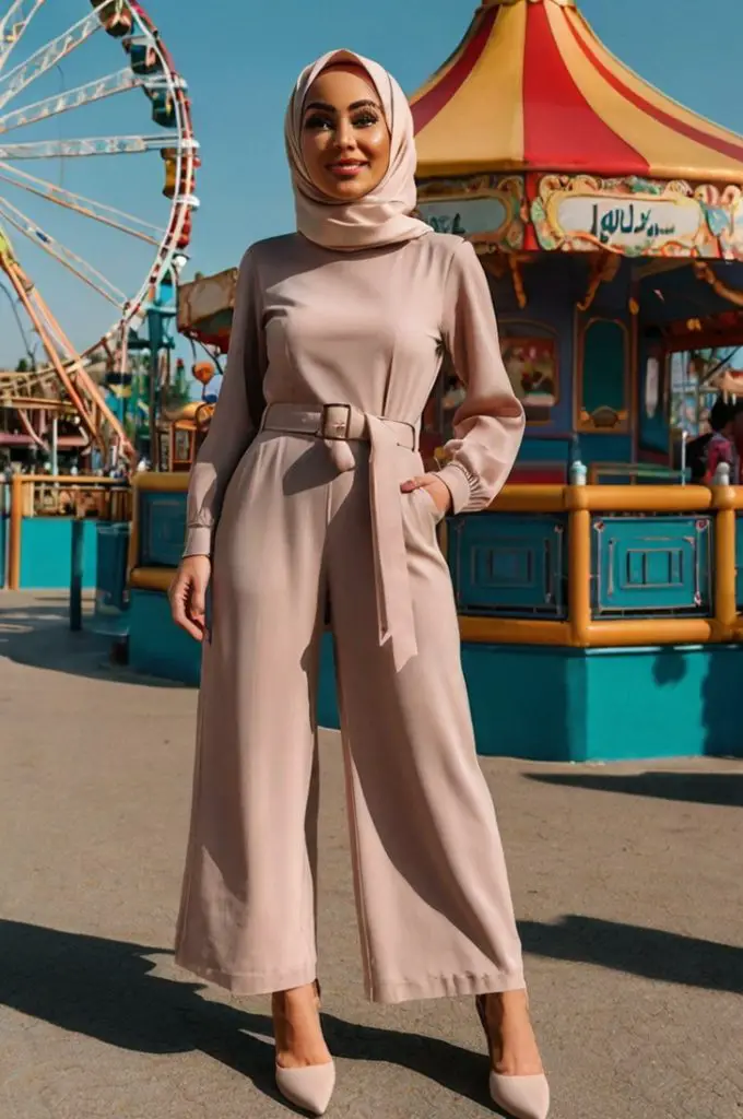 Modest Jumpsuit with Belt