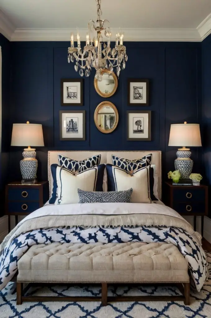 Navy Accent Wall