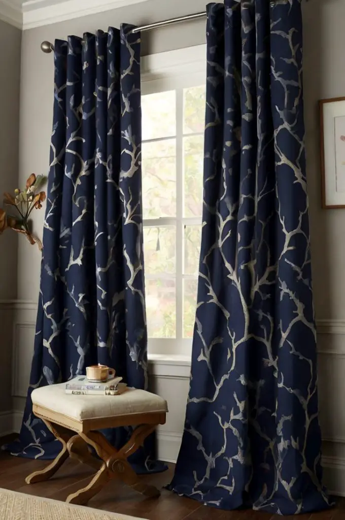 Navy Curtains