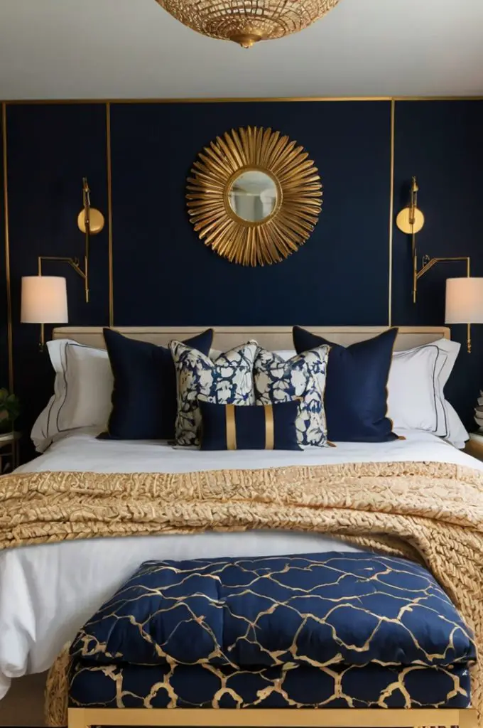 Navy and Gold Accents