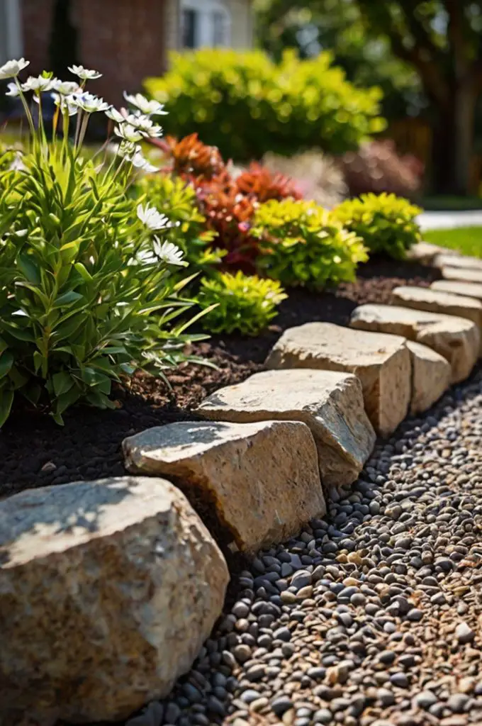 Rock Edging for Flower Beds