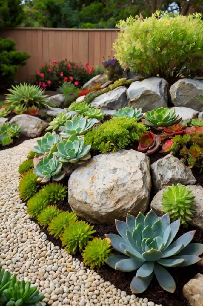 Rock Garden with Succulents