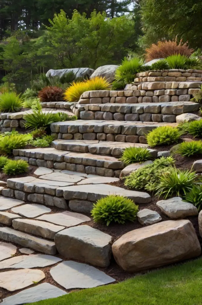 Rock Terraces on a Slope