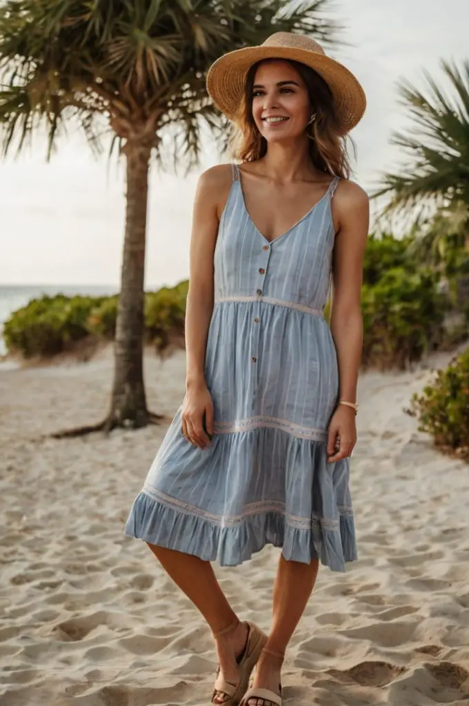 Sleeveless Sundress with Espadrilles