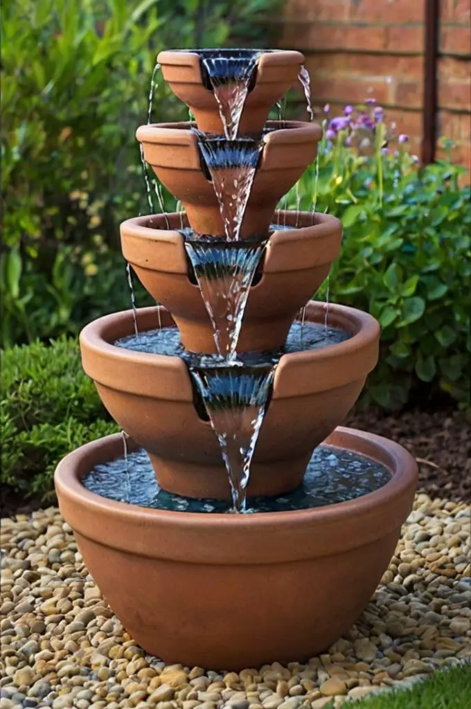 Tiered Flower Pot Fountain