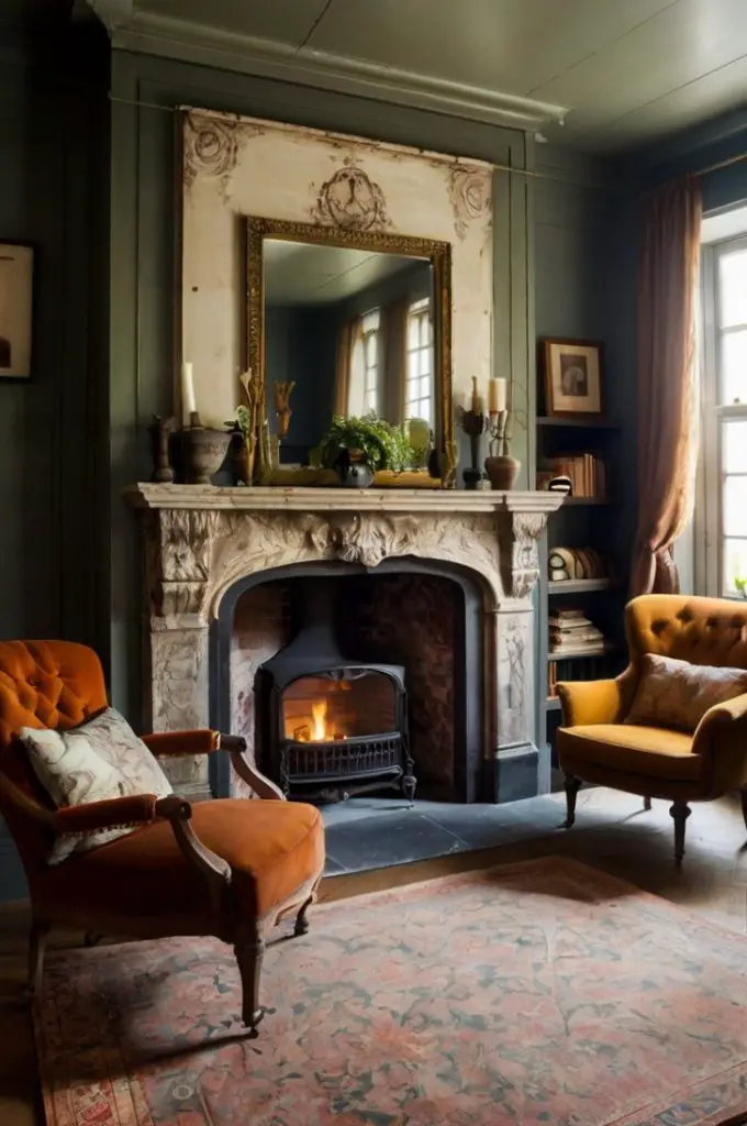 Vintage Fireplaces as a Focal Point