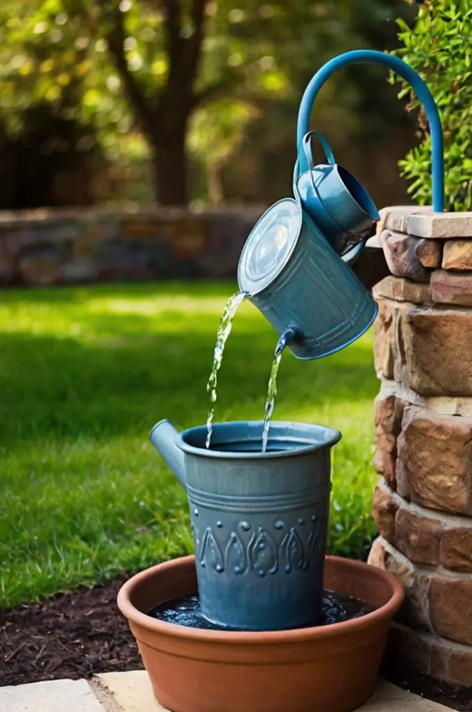 Watering Can Fountain