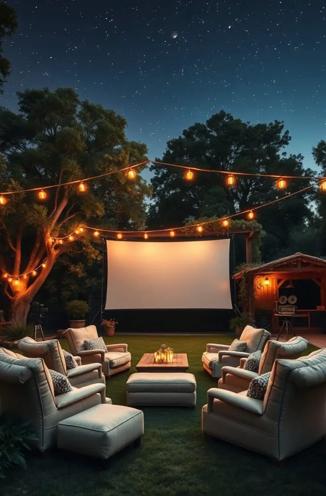 Backyard Movie Theater