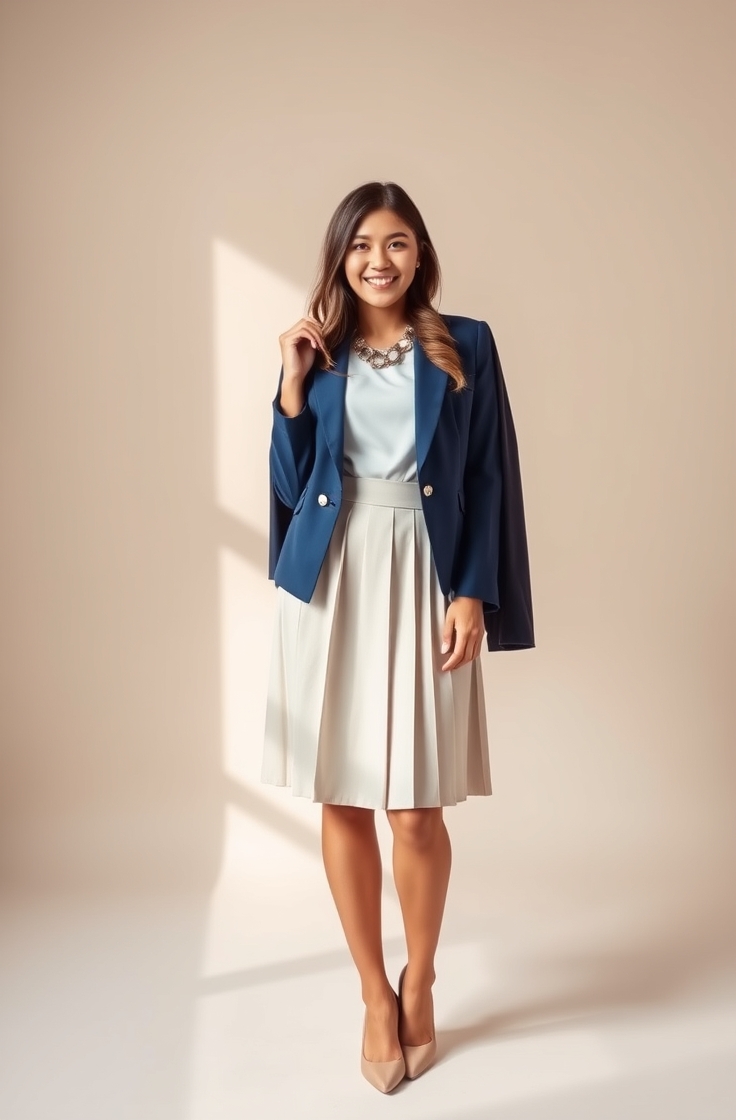 Blazer and Skirt Combo