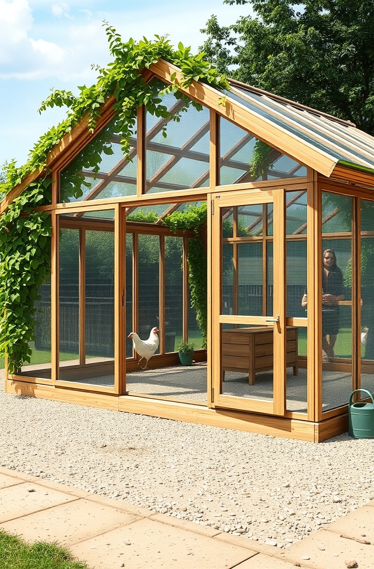 Greenhouse-Style Chicken Coop