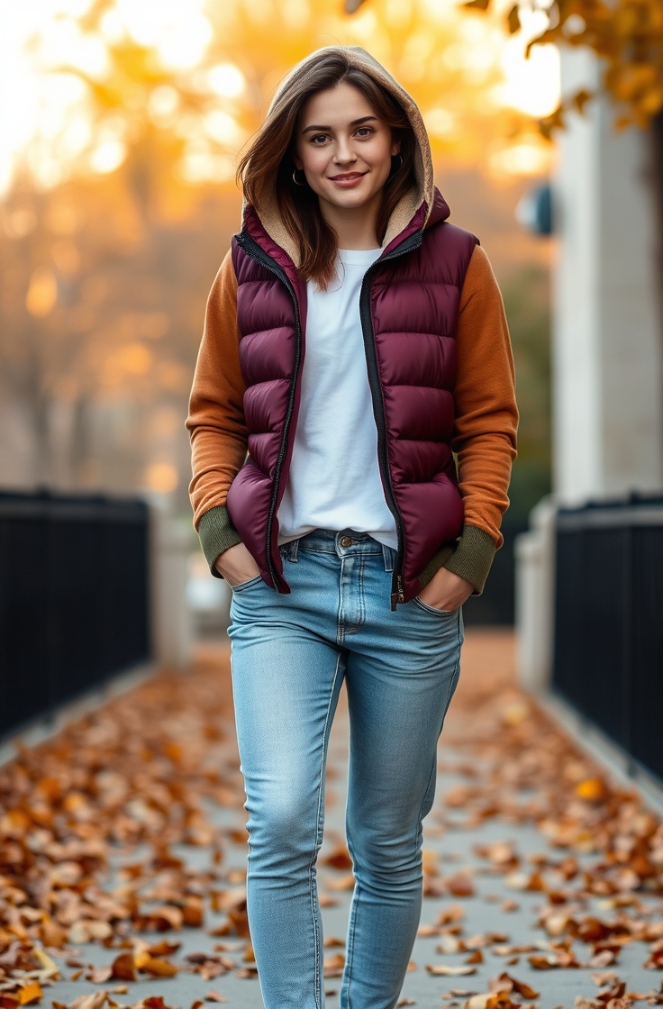 Hoodie and Puffer Vest