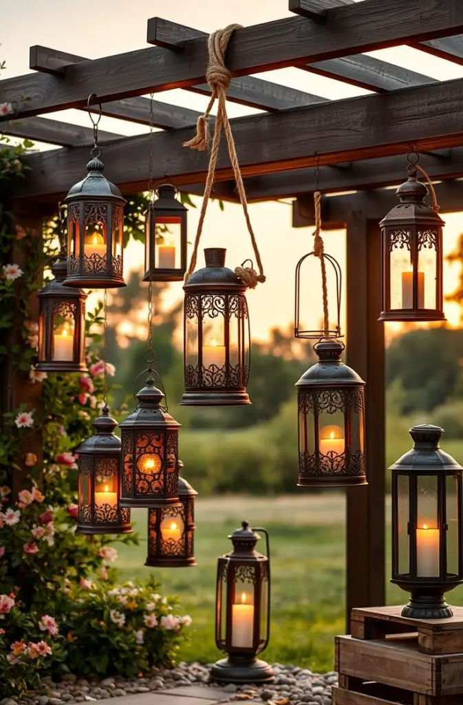 Lanterns for a Rustic Charm