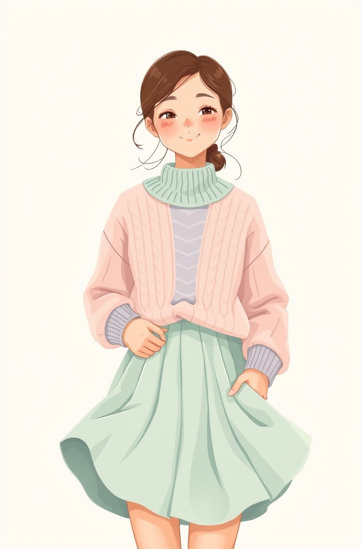 Layered Skirts and Sweaters