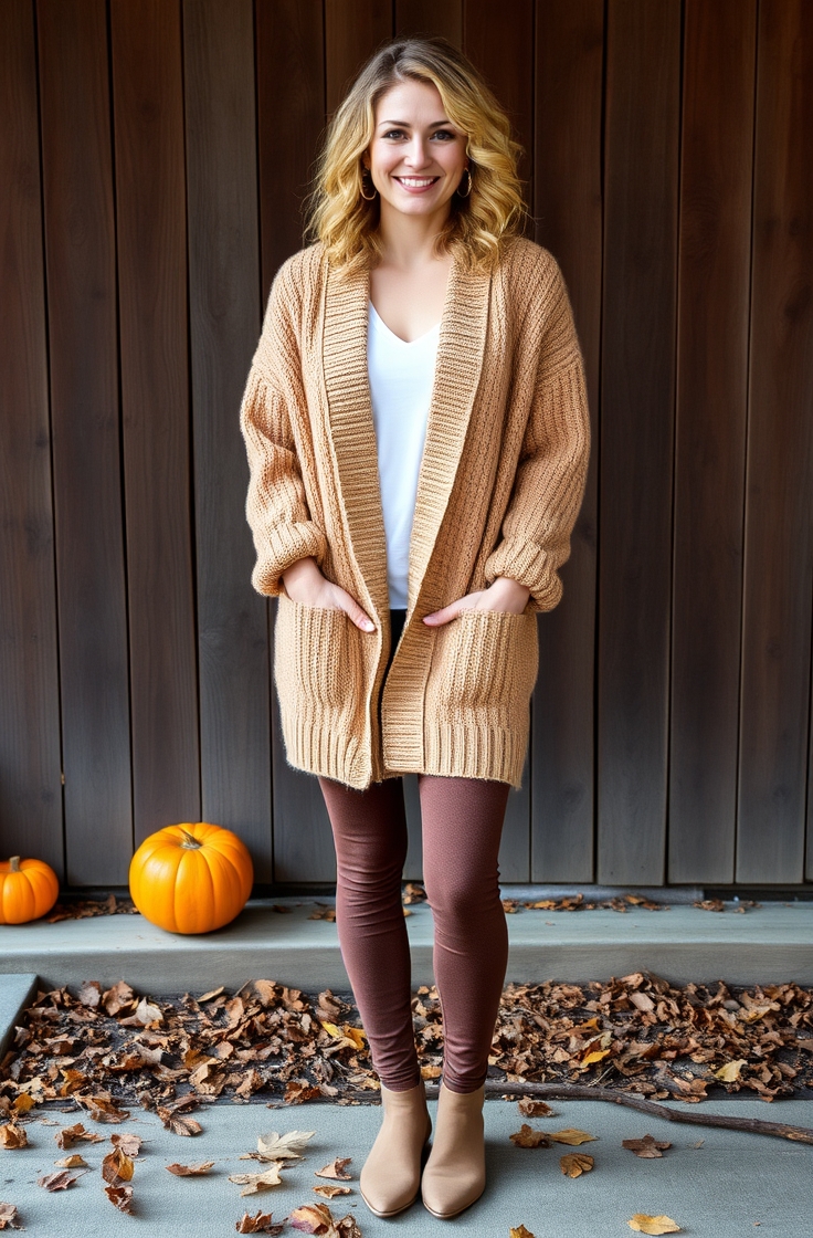 Oversized Cardigan and Leggings