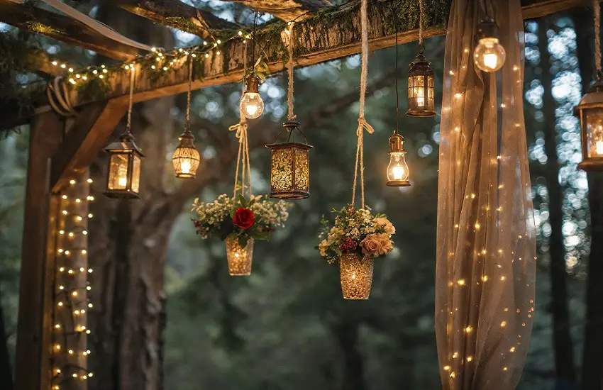 Pergola Lighting Ideas with Lanterns