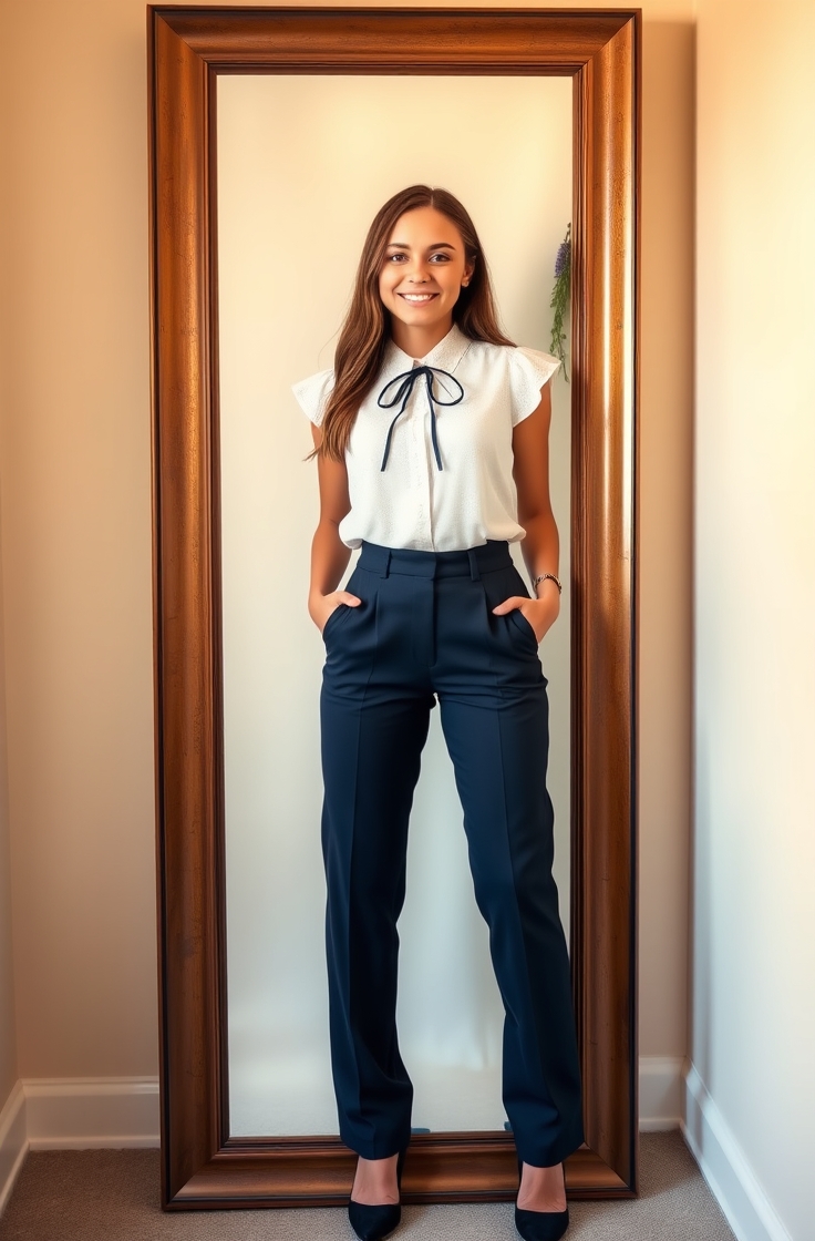 Tailored Pants with a Blouse