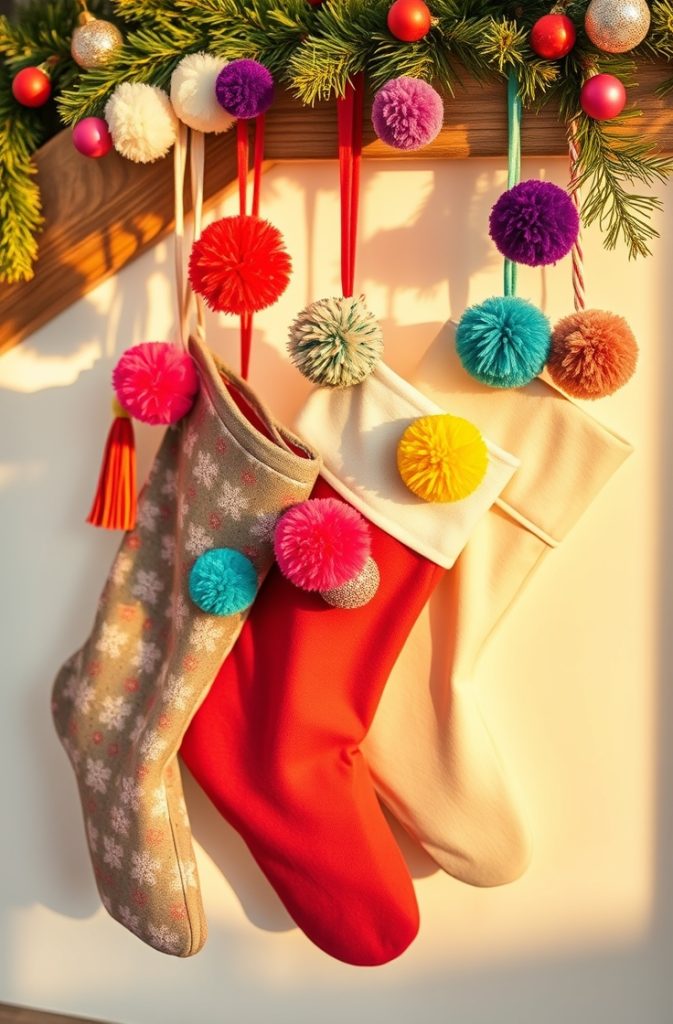 Attach Pom-Poms and Tassels