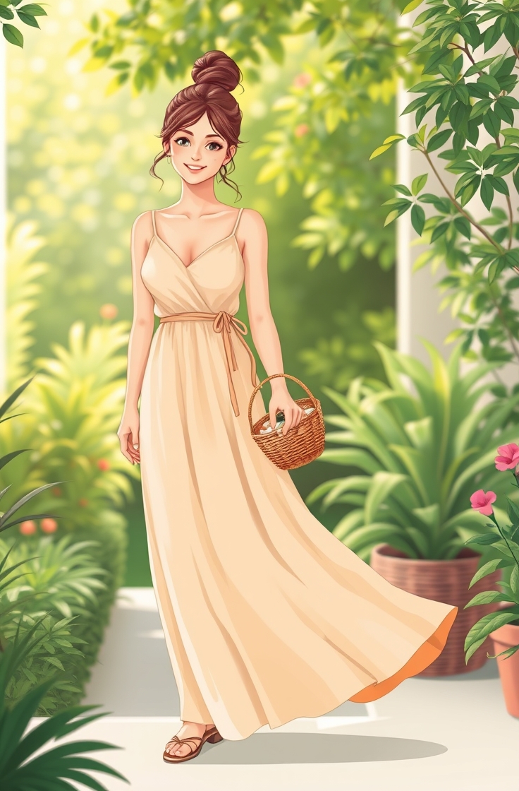 Classic Sundress with Sandals