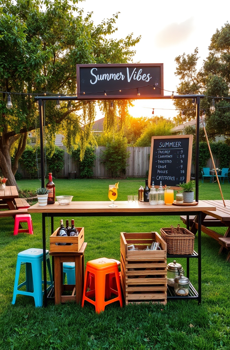 Create a DIY Outdoor Bar or Drink Station