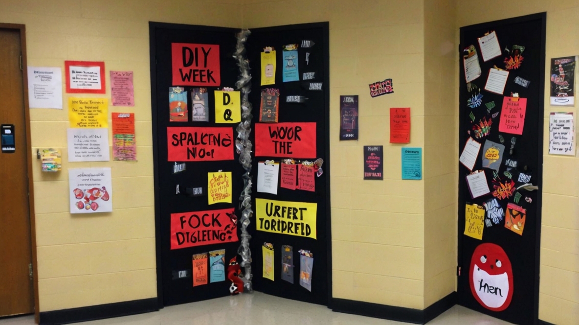 DIY Red Ribbon Week Movie-Themed Door Ideas