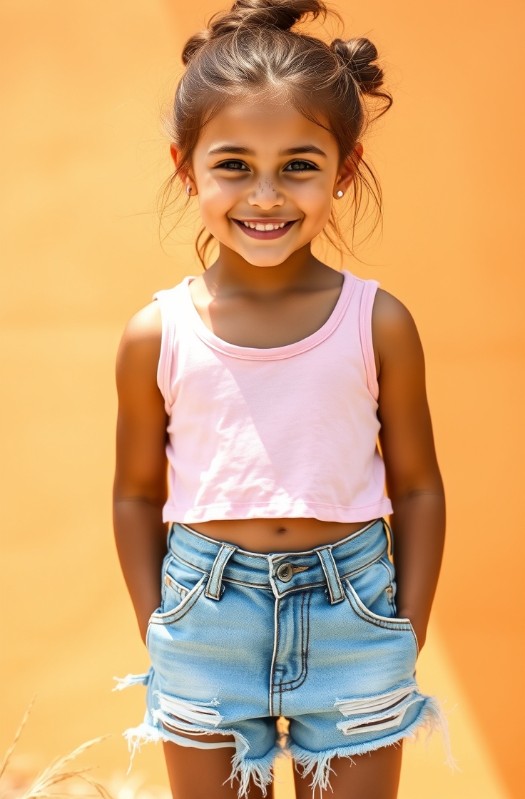 Denim Shorts and a Cropped Tank