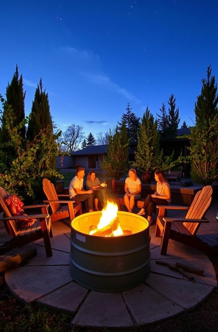 Fire Pit Using an Old Washing Machine Drum