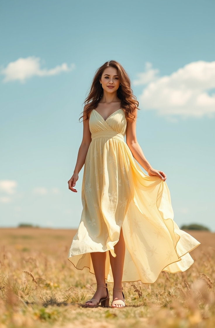 Flowy Sundress with Sandals