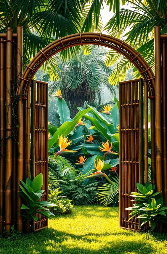 Bamboo Entryway for a Tropical Vibe