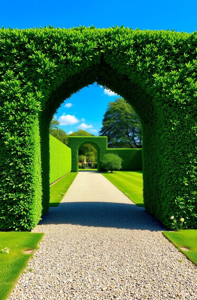 Natural Hedge Arch for a Green Gateway
